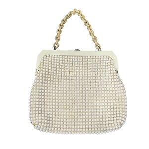 Vintage Pearl Beaded Handbag Cottagecore Geandmacore 1950s Handmade in Hong Kong